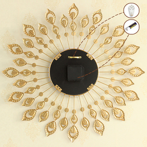 Reloj de pared de pavo real grande de alta calidad, hecho a mano, <span class=keywords><strong>arte</strong></span> de pared para decoración del hogar - Product Image 5