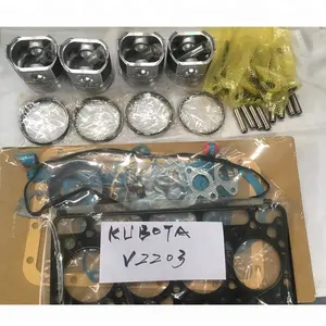 Milexuan Kubota Parts V2203 V1902 D850 D905 D1402 Engine Parts(Piston Ring Cylinder Liner Piston Full Gasket Kit)