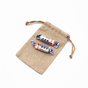 Sac à cordon personnalisé en lin et coton, imprimé pour Halloween et Noël, pochette à bijoux pour <span class=keywords><strong>bonbons</strong></span>, emballage cadeau - Product Image 1