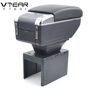 Vtear Elegante Bracciolo Anteriore per Auto in ABS e Pelle PU con Vano Portaoggetti, Porta USB e Portabicchieri, Accessori Interni per <span class=keywords><strong>Renault</strong></span> Fluence Dacia <span class=keywords><strong>Logan</strong></span> - Product Image 3