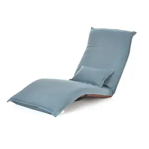 Wabi-sabi/japandi/silla nórdica para sala de estar, sofá perezoso reclinable gris, venta al por mayor