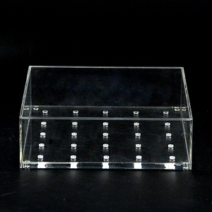 Boîte à cadeau en acrylique personnalisé, transparente, en perspex rose, 25 trous - Product Image 6