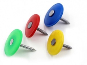 Clavo para Techos de 3/4 a 3 Pulgadas con Anillo de Vástago Liso Americano, Hecho de Hierro con Tapa de Plástico - Product Image 2