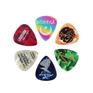 Celluloid Pearl Silk Printing Your Own Logo Design Customized Guitar Picks