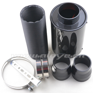 Preta Real De Fibra De Carbono de Entrada De Ar Frio Para O Carro Esporte - Product Image 3