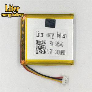 Plugue 2.5-<strong>3</strong> P <strong>3</strong>.7 515573 mAh 3000 V Recarreg&aacute;vel LiPo battery solar Lithium Battery Li-ion polymer with PCM - Product Image 2