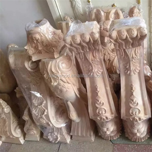 Küche Pilaster Island Post Cabinet Geschnitzte Holz Corbel Holz Säule Corbel - Product Image 5