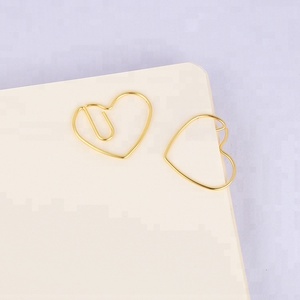 Sáng Tạo tình yêu hình trái tim kim loại dây Clip vàng sáng bóng tổ chức và phân loại tài liệu chủ giấy - Product Image 4