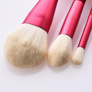 Juego de 12 Brochas de Maquillaje Rojo Rubí con Bolsa de Tela, Elegantes Herramientas de Maquillaje Rojas - Product Image 6