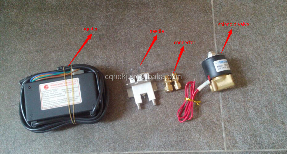 Industrial oven stove ignition system parts electric pulse igniter sparker solenoid valve