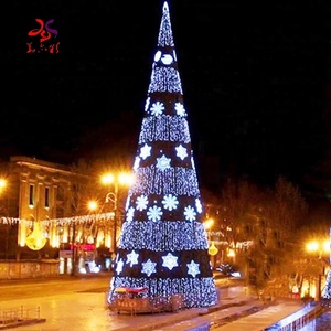 Esterno LED illuminato decorativo artificiale commerciale grande 20ft 30ft 40ft 50ft gigante illuminazione esterna albero di natale - Product Image 6