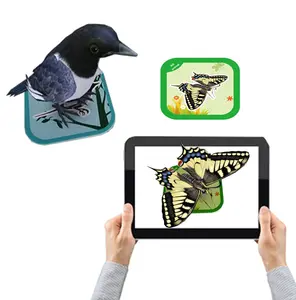 AR 4d ألعاب حيوانات للأطفال 2021 التعليمية الواقع المعزز التعليمية بطاقات فلاش للأطفال جديد بطاقات التعلم