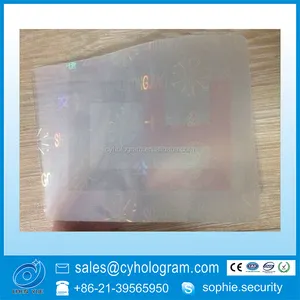 A5 size Glossy Hologram Laminating Pouch For Business Card