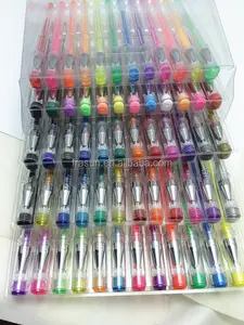 Personalizado 60 color gel pen set pastel brillo metálico bolígrafo de gel paquetes de gel pen 60