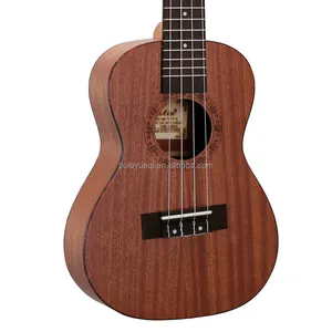 OEM ขายส่งกีตาร์ 23 นิ้วคอนเสิร์ต Ukulele พร้อมไม้ Sapele เปิดด้านจีนผู้ผลิต Ukulele