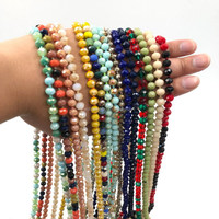 150CM Dài Đáng Yêu Hạt 8Mm 6Mm 4Mm Tay Thắt Nút Crystal Beaded Necklace