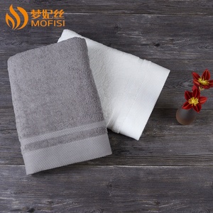 Cuộn vải khăn tắm 100% cotton màu xám và khăn tắm trắng bán buôn - Product Image 3