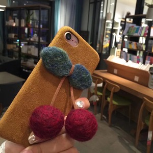 En gros En Peluche Cerise Fruits Conception Flanelle Téléphone Cas Pour iPhone X 8 8 plus 7 7 plus 6 6 S - Product Image 5