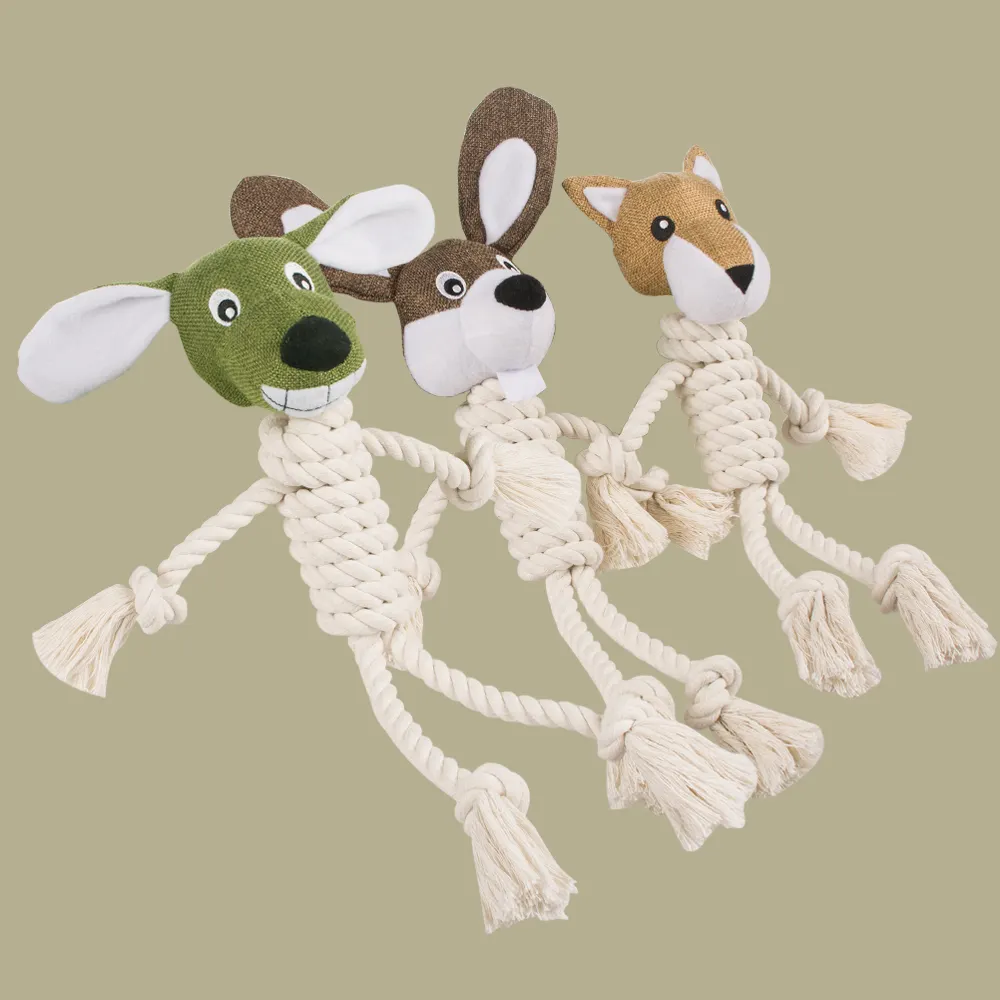 สัตว์เลี้ยงผู้ผลิตเคี้ยวผลิตภัณฑ์ตุ๊กตาสุนัขของเล่นเชือก