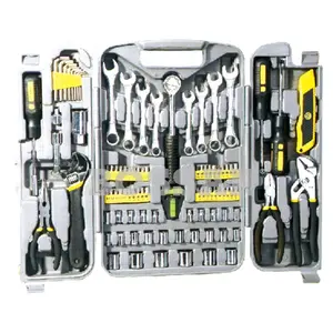BOSSAN 96 piece durable household hand tool in BMC tool box with sockets, pliers tool set