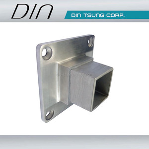 Brida de acero inoxidable para montaje en suelo para barandillas de escaleras, diseño industrial, resistente al óxido - Product Image 2