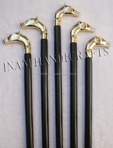 Handmade Wooden <b>Walking</b> <b>Stick</b> with Brass Horse Derby <b>Handle</b> / Wooden <b>Walking</b> Canes with Designer Brass Horse <b>Handle</b> - Product Image 4