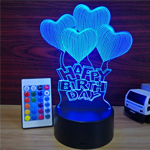 Lampada da <span class=keywords><strong>Notte</strong></span> LED 3D a Forma di <span class=keywords><strong>Cuore</strong></span> con Telecomando, Luce da Tavolo Touch per San Valentino - Product Image 4