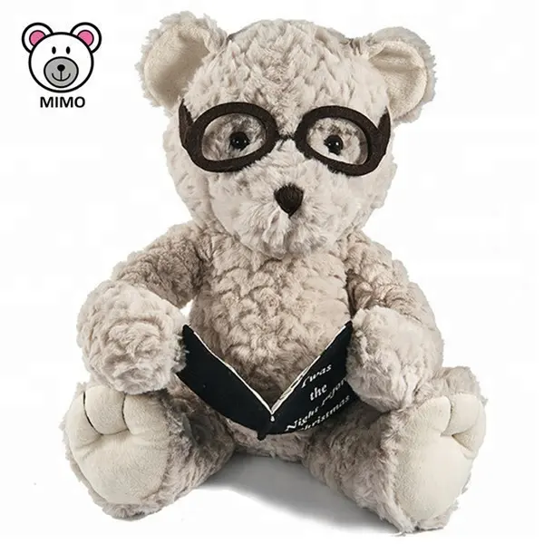 oso de peluche con gafas lindo y seguro, perfecto para regalar
