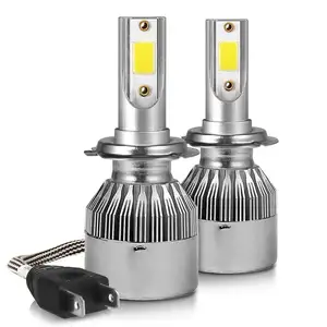 אוטומטי אור c6 Led פנס H7 36W 3800lm H1 H3 H4 H7 H9 9004 Led H7 C6 COB Led פנס