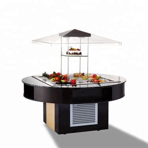 <span class=keywords><strong>Salad</strong></span> <span class=keywords><strong>Bar</strong></span> Pendingin Counter Top Marmer Pulau Chiller Prasmanan