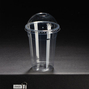 Vaso de Plástico Transparente Desechable en Forma de U de 15 oz con Tapa y Logotipo de la Marca JISEE - Product Image 3
