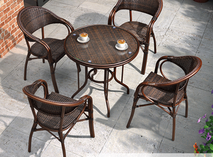Giardino patio piscina balcone vimini sedia da tavolo mobili da giardino in <span class=keywords><strong>rattan</strong></span> set - Product Image 3