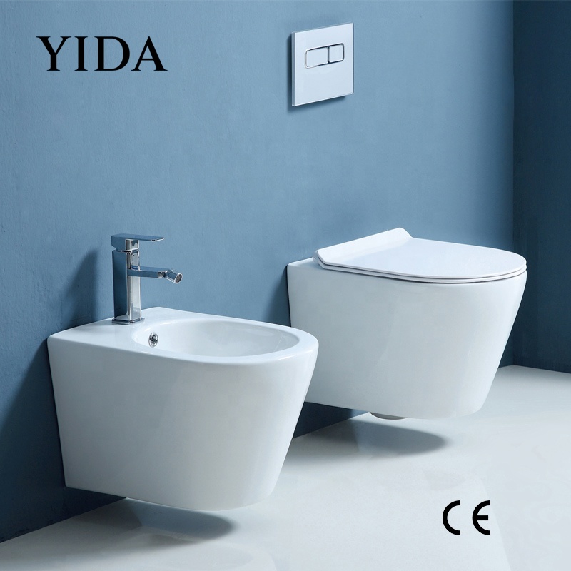 Сантехника YIDA без оправы простой дизайн Европейский отель CE сертификат Керамический Настенный Туалет