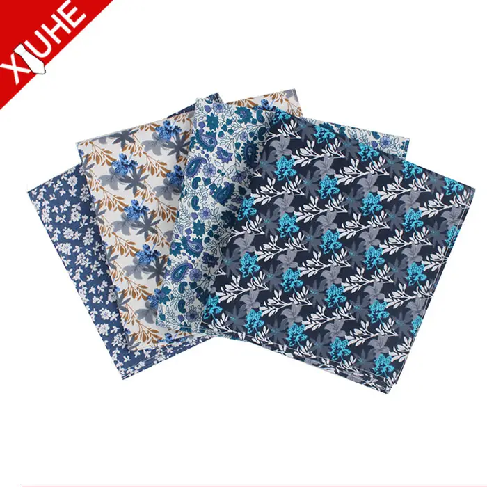 Custom Printed Pocket Men Handkerchief Organic Pocket Square Custom 100% Cotton Cheap Japanese Handkerchief for Men