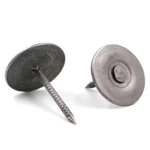 Clous métalliques à tête <span class=keywords><strong>ronde</strong></span> de 1 pouce avec anneau de fixation, 25 lb, 50 lb, brillants - Product Image 1