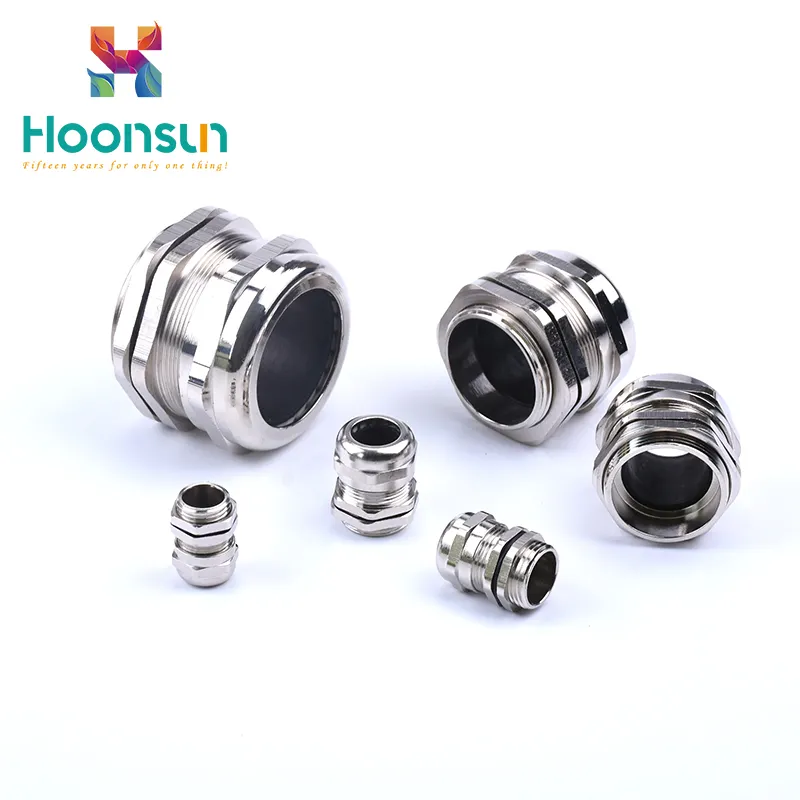 HOONSUN IP68 impermeável atex gland pg7 pg16 m16 m20 m24 4-8mm prensa-cabos conector latão metal aço inoxidável prensa-cabos