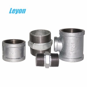 Leyon FM UL caliente sumergido unión galvanizada DIN estándar maleable <span class=keywords><strong>hierro</strong></span> 90 grados codo accesorio <span class=keywords><strong>de</strong></span> tubería - Product Image 6