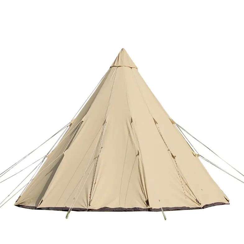 Luxo 5 Medidor Tipi Tenda Glamping Tenda de Acampamento Ao Ar Livre Grande tenda para venda