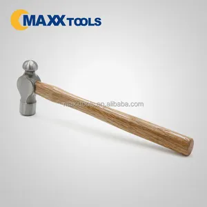 Carbon steel ball peen hammer with wooden handle