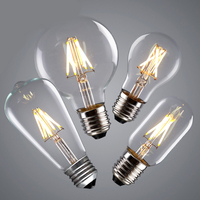 Ampoule LED E27, lampes rétro, à Filament, E14, boule de verre, lampe de bougie Edison, 220, 240V, 2, 4, 6, 8W