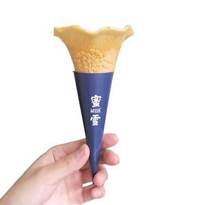 Lot de cône de crème glacée jetable, 20 pièces, en papier, cône personnalisé, emballage, manches - Product Image 4