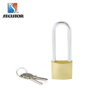 Keyed Alike <b>Long</b> Shackle Solid Brass <b>Padlock</b> - Product Image 4