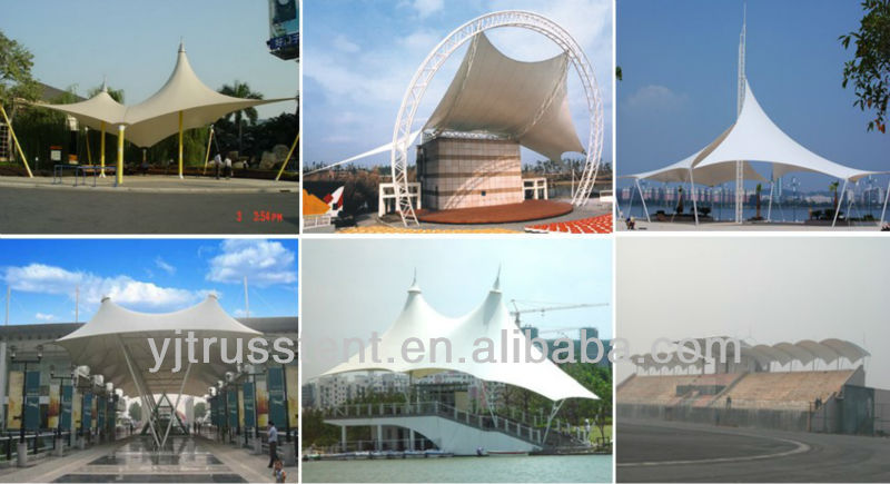 Multishape навес мембраны крышка стальная конструкция