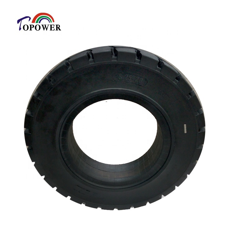 8.25-20 Solid Tyre Heavy Duty Industrial Forklift Tire for Port Logistic and Warehouse Equipment