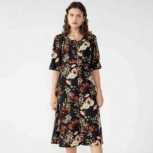 Maxi impreso Casual Kitenge diseños suelto cuello en V venta al por mayor <span class=keywords><strong>de</strong></span> las <span class=keywords><strong>mujeres</strong></span> <span class=keywords><strong>africanas</strong></span> vestido bohemio - Product Image 2