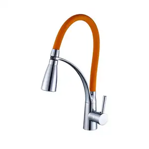 Commercial moderne abaissez Orange flexible pour robinet de cuisine