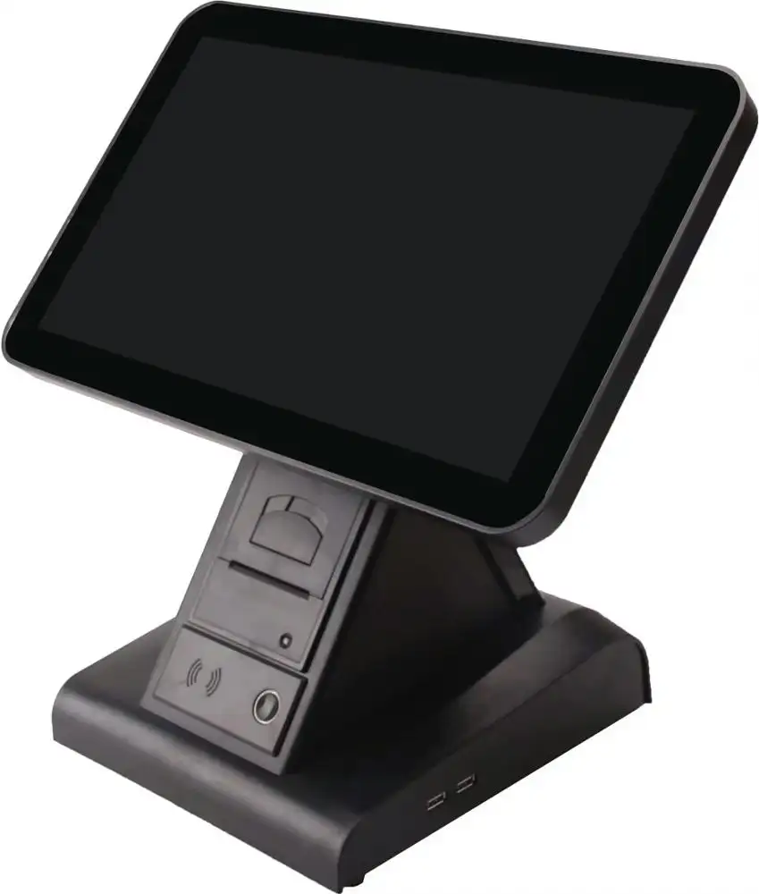 Restaurant alle in einem pos pc 15 Zoll Einzelhandel Touchscreen Pos Systems Registrier kasse mit POS-Drucker HS-B157