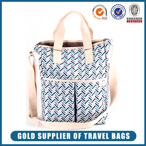 Chine fournisseur pas cher <span class=keywords><strong>maman</strong></span> Pliable designer toile bébé voyage couche sac d'épaule sacs à main - Product Image 2