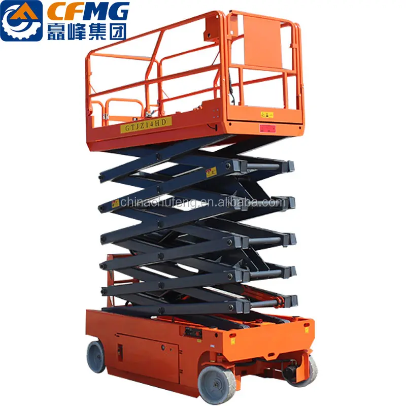 CE ISO factory Supply electric scissor lifts self moving aerial work platform/ mobile hydraulic lift for rent