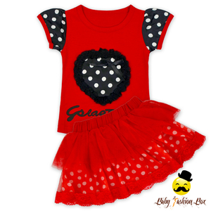 66TQZ442 Yihong <span class=keywords><strong>moda</strong></span> niñas Negro dot Cap manga rojo ropa <span class=keywords><strong>Boutique</strong></span> ropa de niños al por mayor - Product Image 5